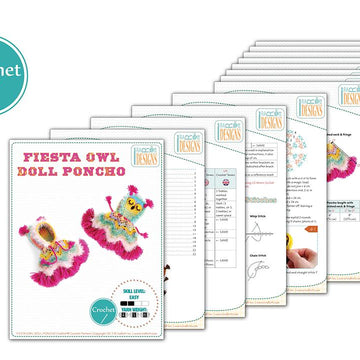 Fiesta Owl Doll Poncho with Hood