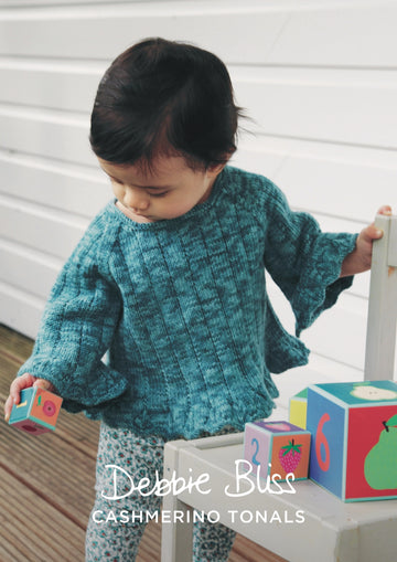 "Layla Jumper" - Jumper Knitting Pattern For Girls in Debbie Bliss Baby Cashmerino Tonals - DBS082