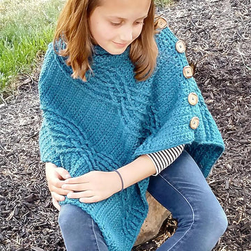 Cabled Poncho