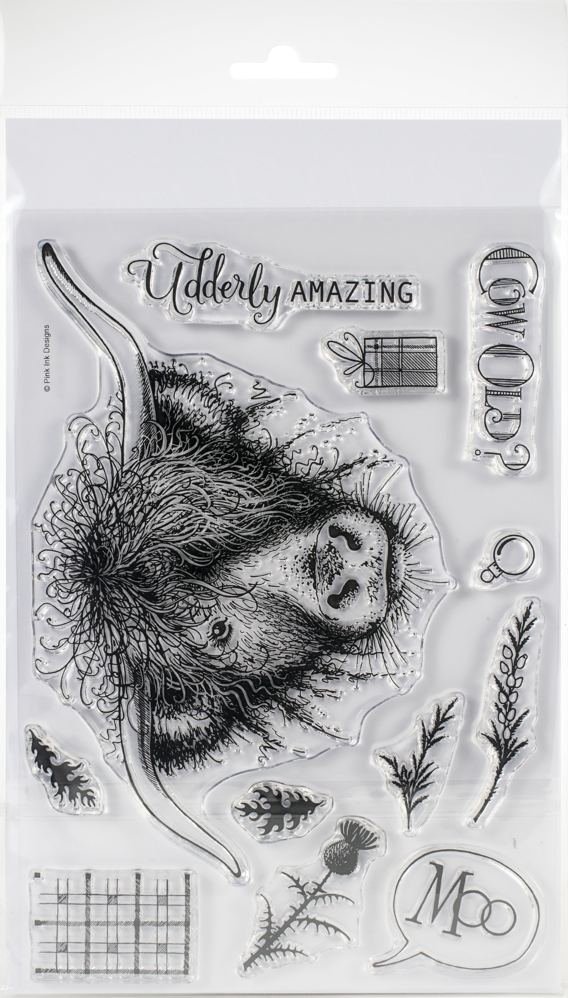 Creative Expressions Pink Ink Designs A5 Clear Stamp Set - Cow's It Going