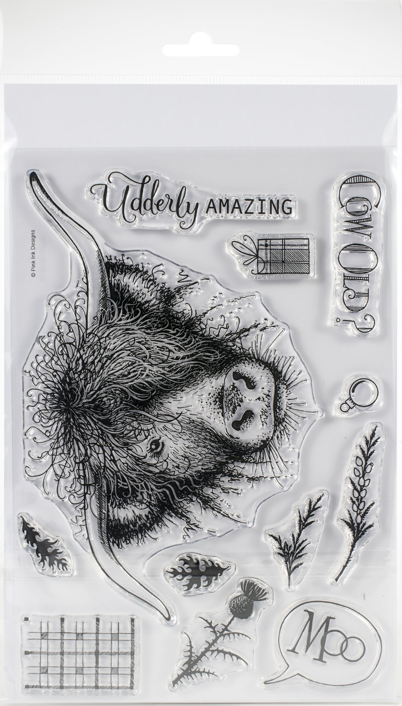 Creative Expressions Pink Ink Designs A5 Clear Stamp Set - Cow's It Going