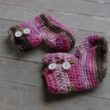 Bulky Button Loop Booties - Toddler Sizes