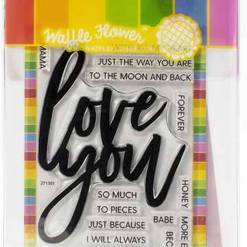 Waffle Flower Crafts Waffle Flower Stamp & Die Set - Oversized Love