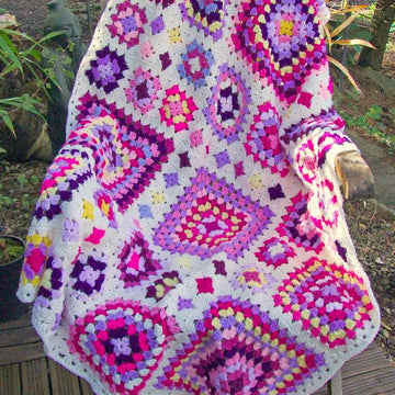 Shabby Chic Granny Square Throw