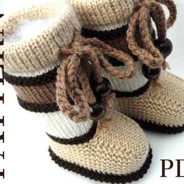 PATTERN Knit Baby Shoes Baby Boy Autumn Forest
