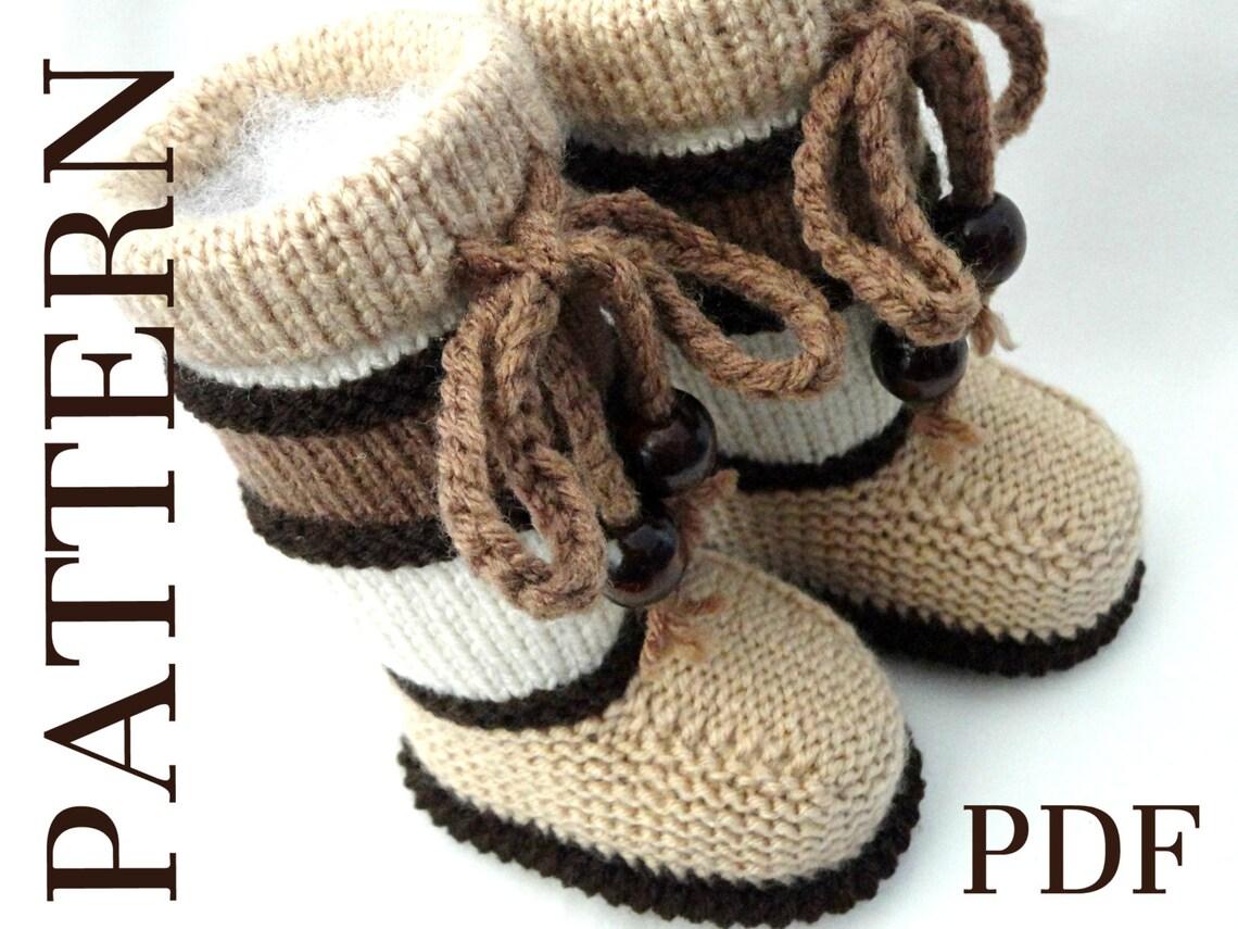 PATTERN Knit Baby Shoes Baby Boy Autumn Forest
