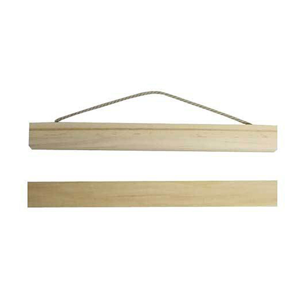 Rico Design 8" Plain Wood Bellpull Ends