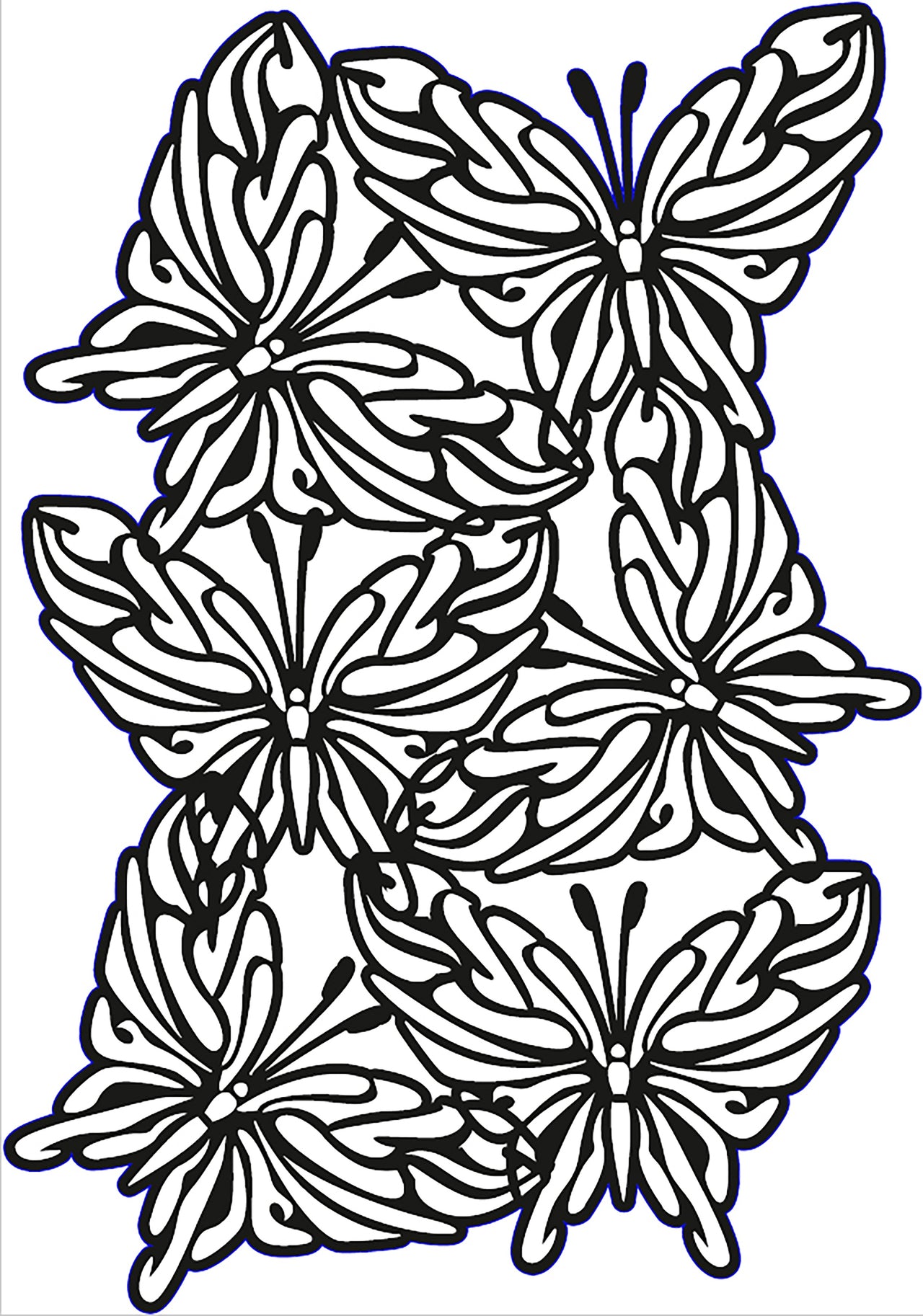 Creative Expressions A5 Stencil By Lisa Horton - Delicate Butterflies