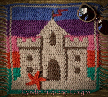 Summer Vacay mosaic square - Sandcastle Sunset