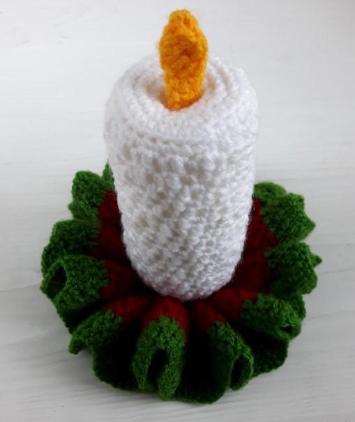 Crochet Candle Pattern: Funny Christmas Decor (PDF Pattern)