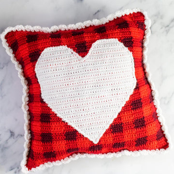 Plaid Heart Pillow