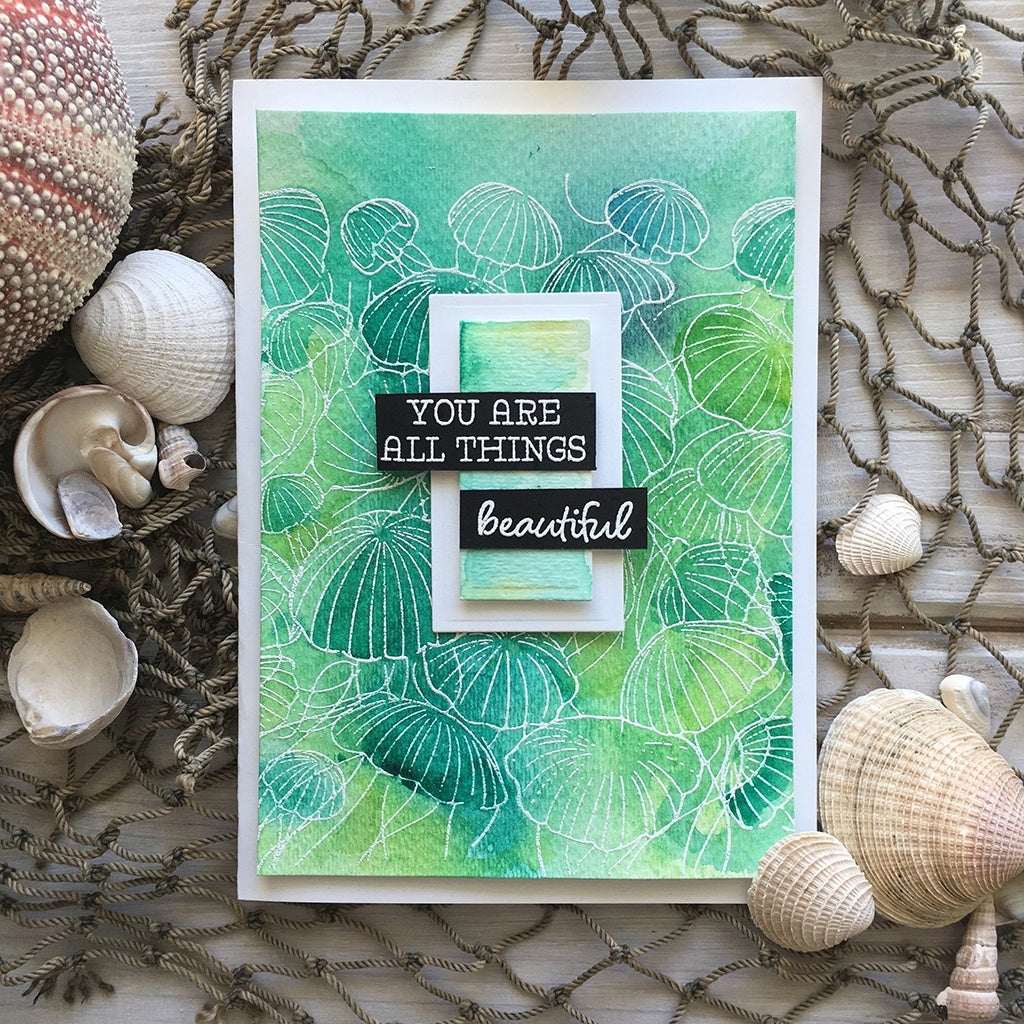 Hero Arts Cling Stamps 6"X6" - Jellyfish Party Bold Prints