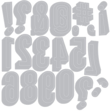 Sizzix Thinlits Dies By Tim Holtz 21/Pkg - Alphanumeric, Shadow Numbers