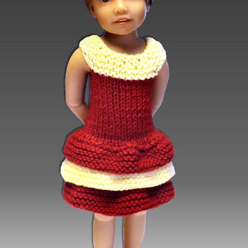Doll Dress Knitting Pattern. Fits Kidz and Cats, 18 inch slim dolls