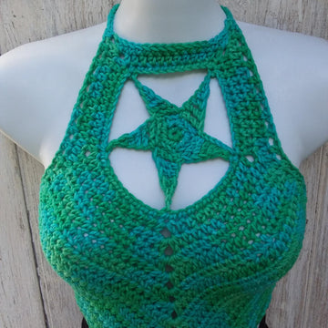 Shooting Star Halter Crop Top