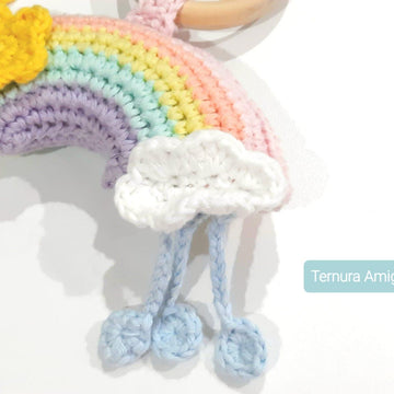 Crochet Rainbow Rattle