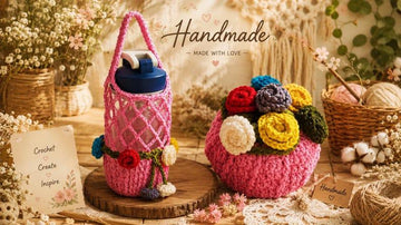 Crochet Flower Bouquet Bottle Cover Pattern PDF & Video Tutorial