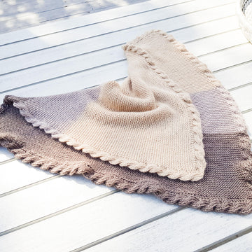 Reversible Cable Border Blanket