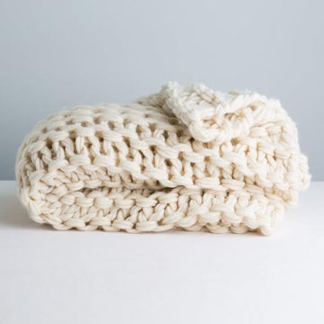 Big Garter Stitch Arm Knit Throw