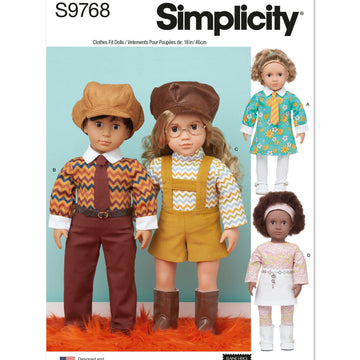 Simplicity 18" Doll Clothes by Elaine Heigl Designs S9768 - Sewing Pattern