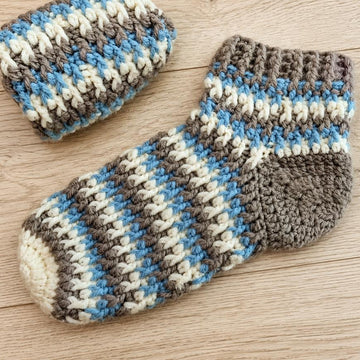 Warm Winter Crochet Socks Summer Colors PDF Pattern (S37)