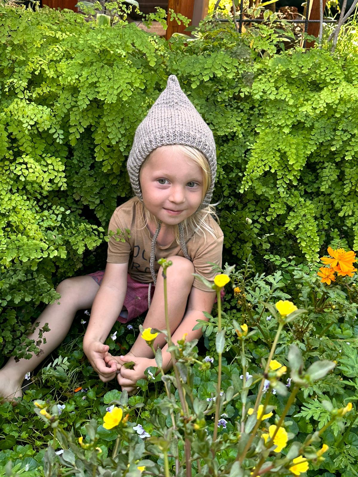 Audrey Pixie Hood Knitted