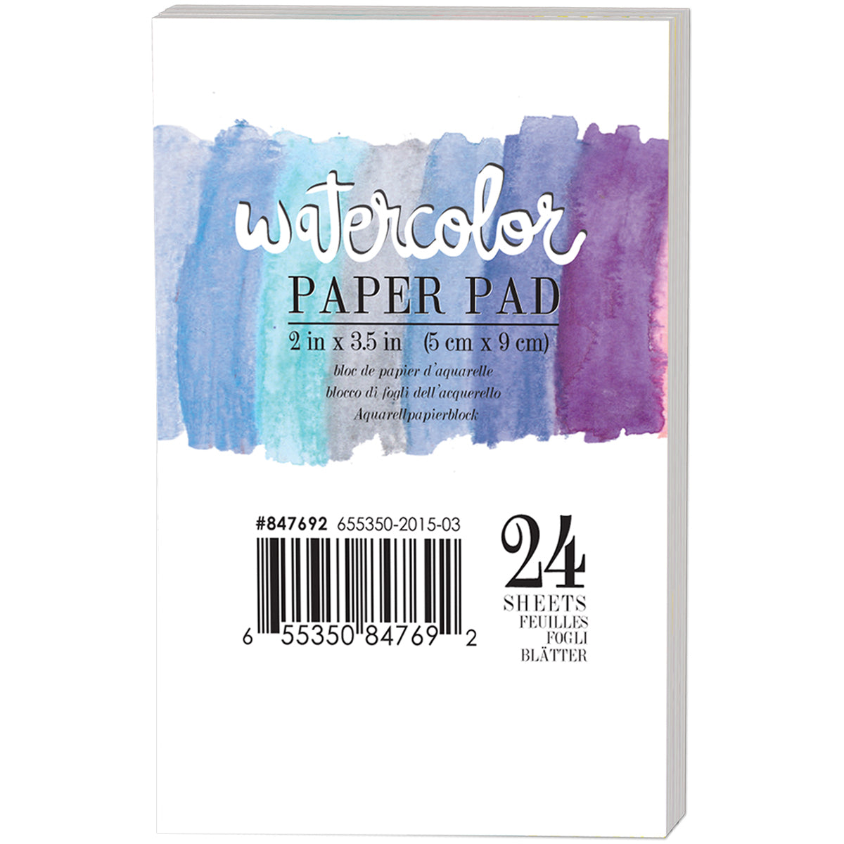 Prima Marketing Watercolor Paper Pad 2"X3.5" 24/Pkg - 508628