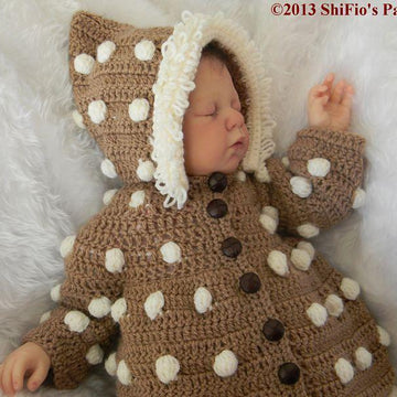 242 Hooded Bobble Jacket Baby Crochet Pattern #242