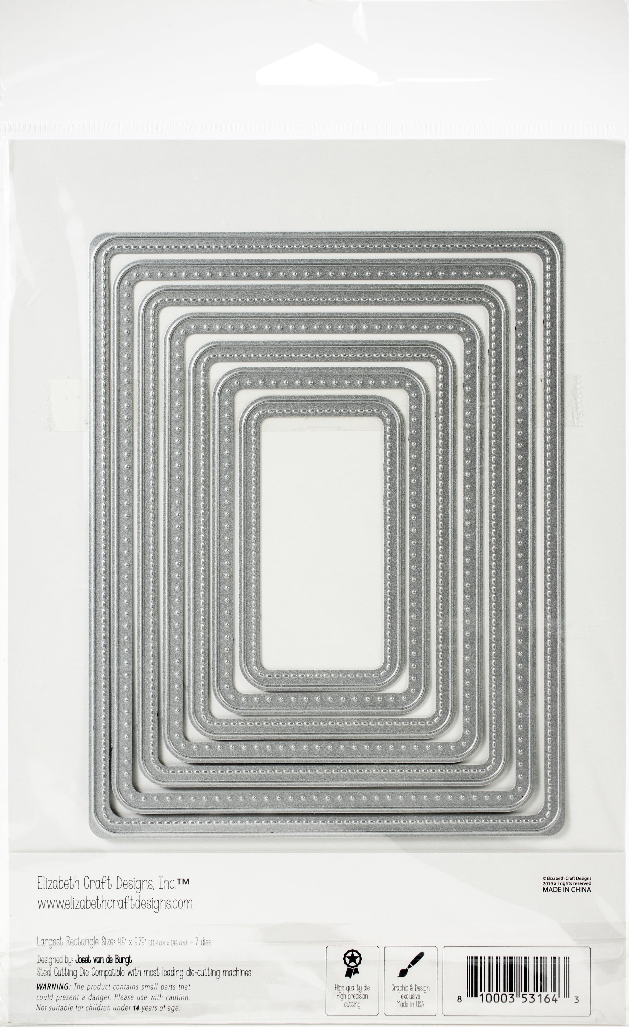 Elizabeth Craft Designs Elizabeth Craft Metal Die - Stitched Rounded Rectangle