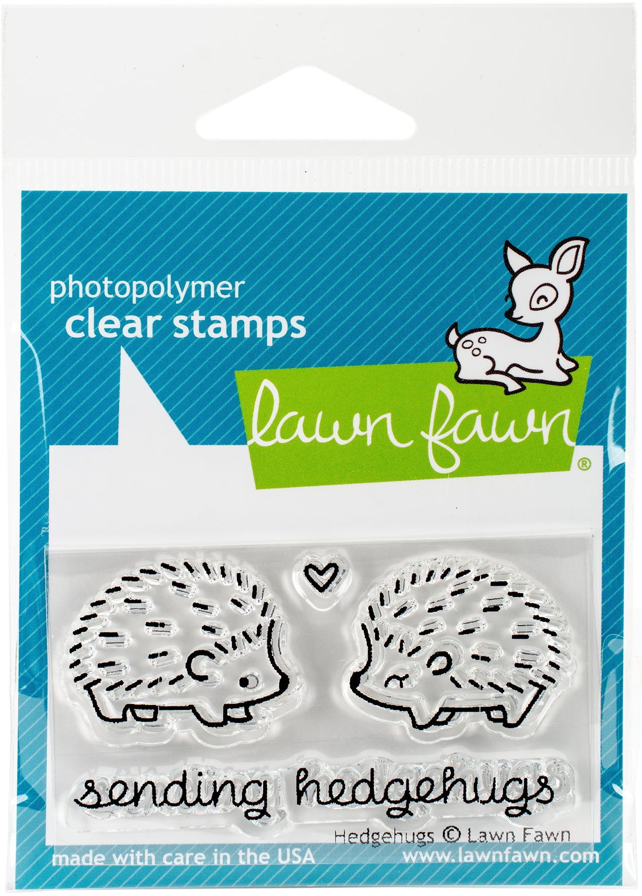 Lawn Fawn Clear Stamps 3"X2" - Hedgehugs