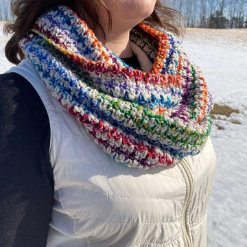 Frost Blossom Infinity Scarf