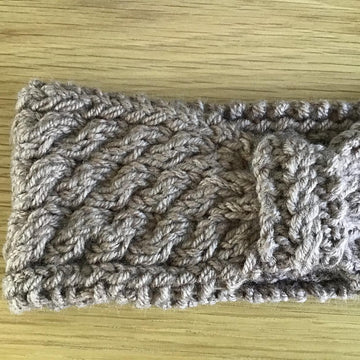 Cabled and Lacy headbands