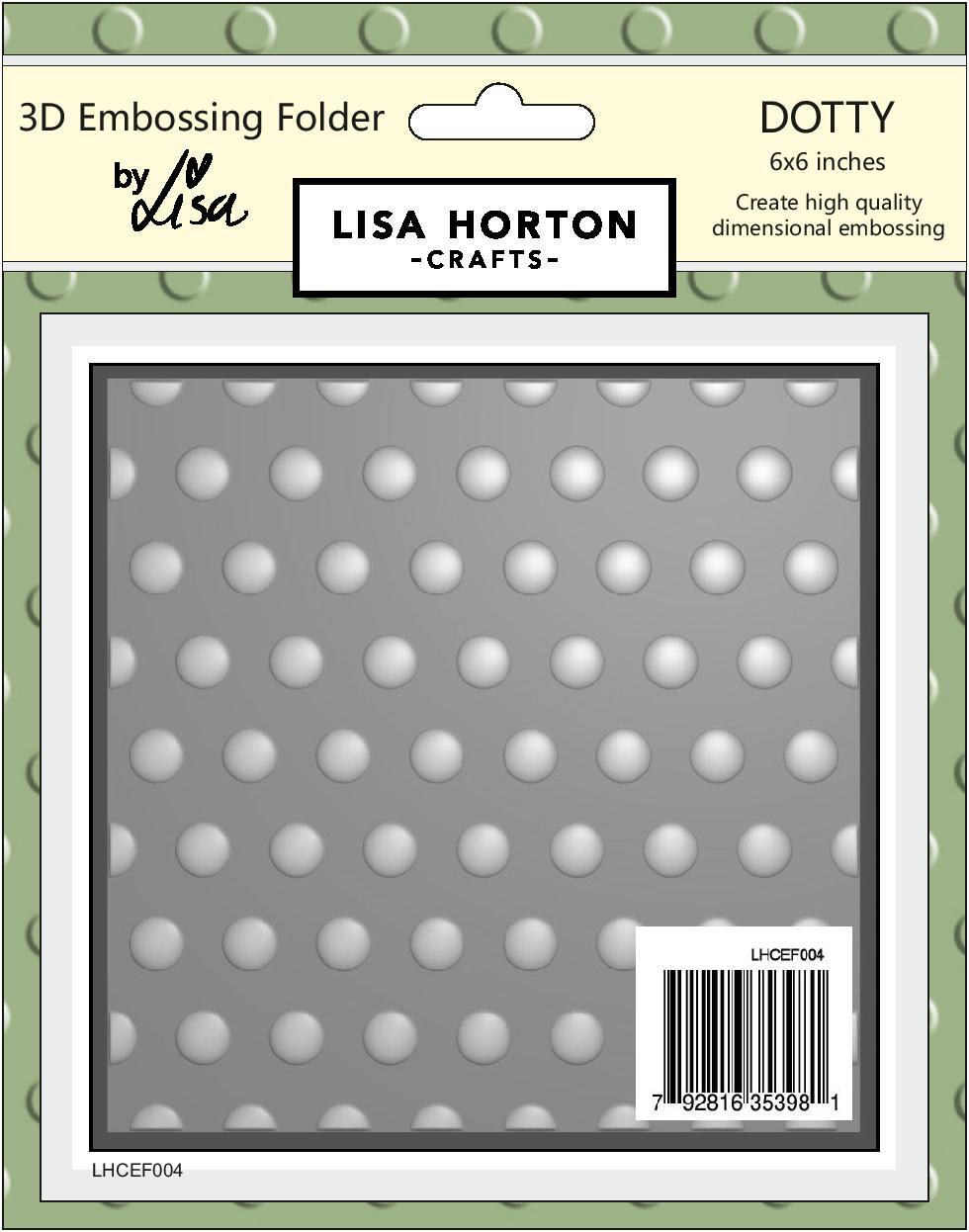 Lisa Horton 3D Embossing Folder - Dotty