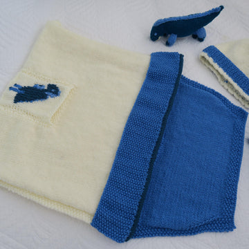 T. Rexi - Baby Car Seat Blanket + Hat + Dinosaur Toy