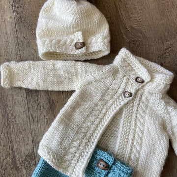 Gently Cabled Baby Cardigan
