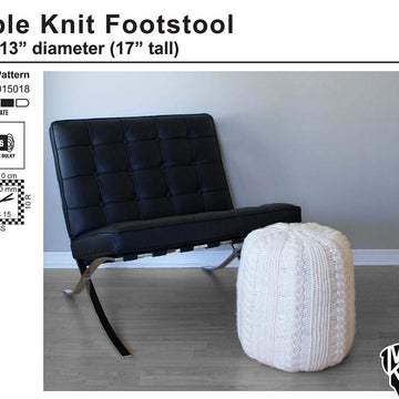 Cable Knit Footstool (2015018)