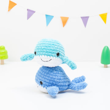 Whale crochet pattern, no sew plushie