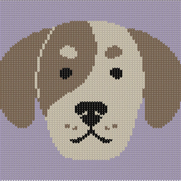 Patch Eyed Puppy Dog Knitting Chart