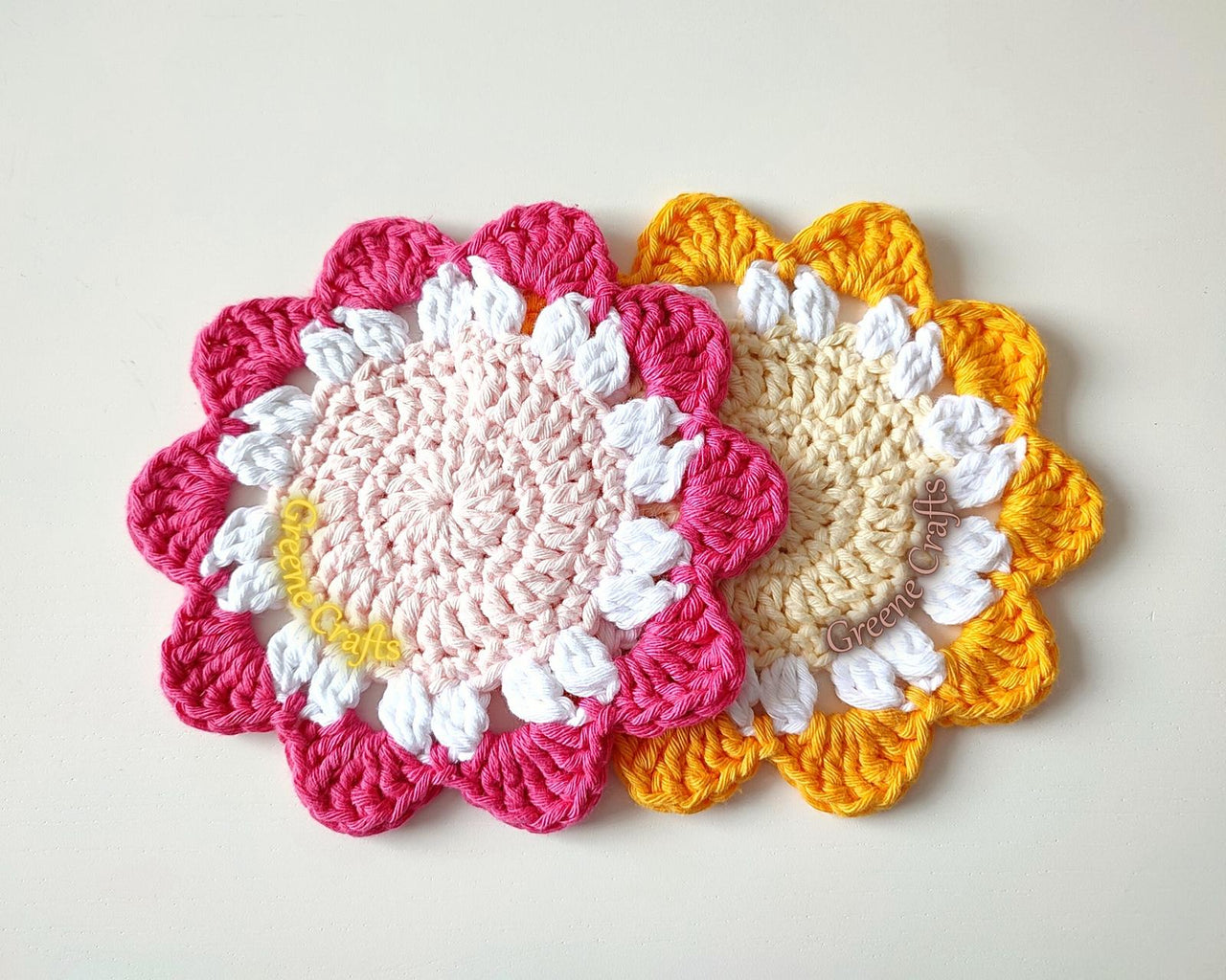 "Spring Blossom" Flower Coaster - Home Decoration Crochet Pattern