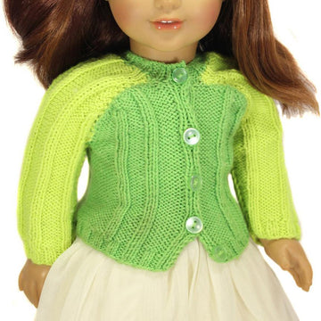 Saddle Sleeve Cardigan - 18" Dolls