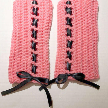 Ribbon Fingerless Gloves