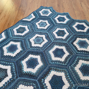 Sea Glass Hexagon Afghan