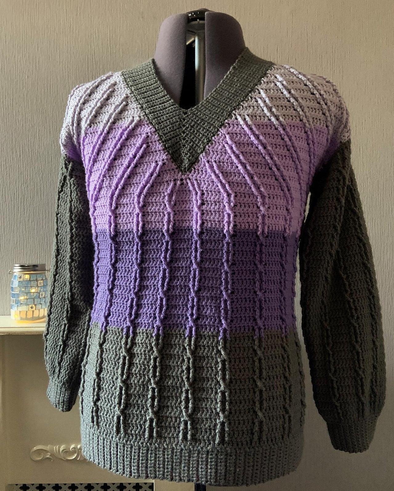 Deep V Cable Sweater