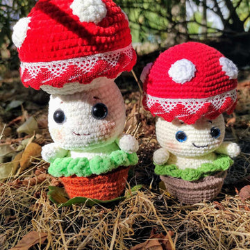 Crochet Christmas mushroomp