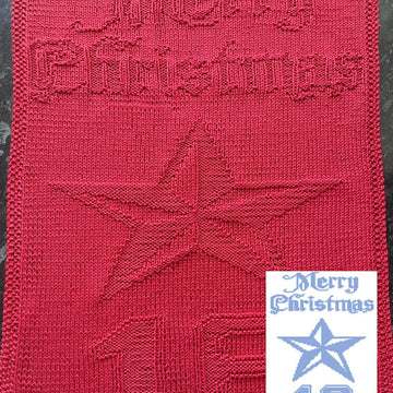 Nr. 677 16. Star Merry Christmas guest towel
