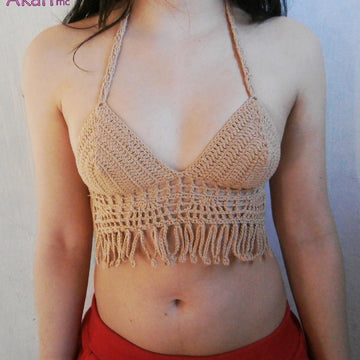 Crop top with fringes _ C10
