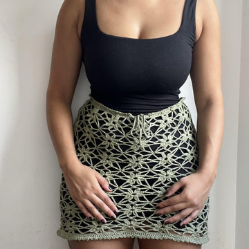 Crochet Daisy Motif Skirt