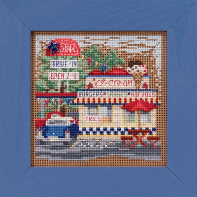 Mill Hill Drive-in Main Street Cross Stitch Kit