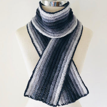 Classic Crochet Ribbed Scarf