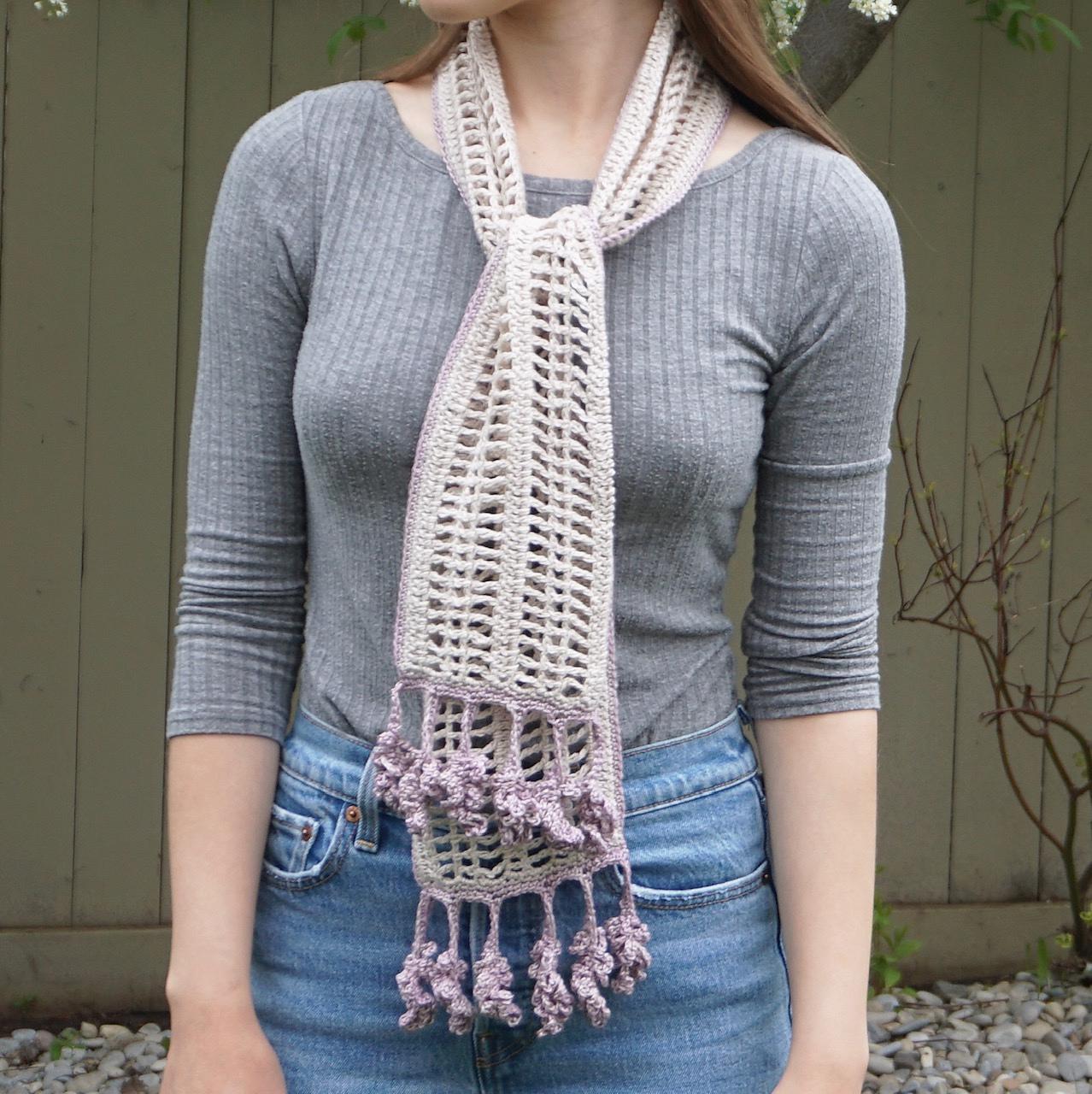 Lavender and Lace Shawl and Scarf